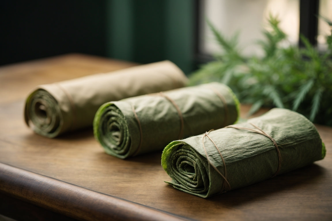 hemp wraps on table