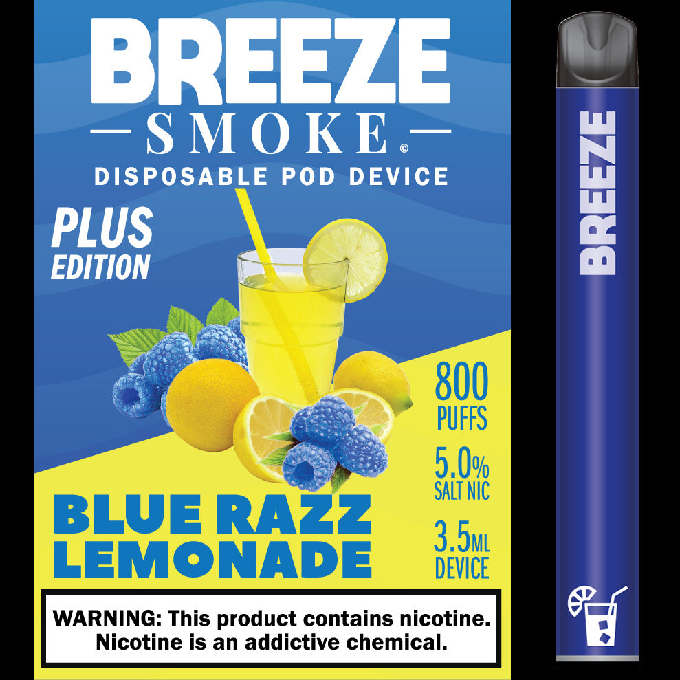 BREEZE PLUS DISPOSABLE 5% 800 PUFFS BREEZE PLUS DISPOSABLE 5% 800 PUFFS
