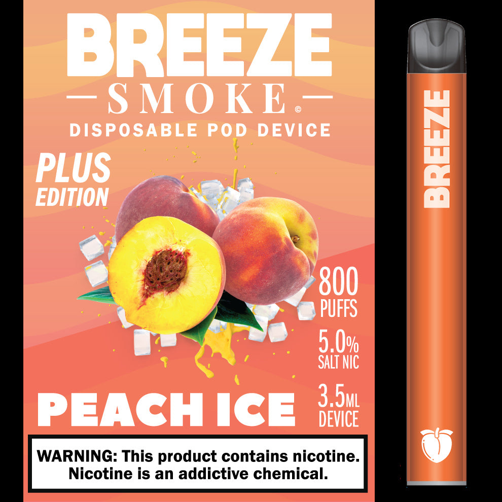 BREEZE PLUS DISPOSABLE 5% 800 PUFFS BREEZE PLUS DISPOSABLE 5% 800 PUFFS