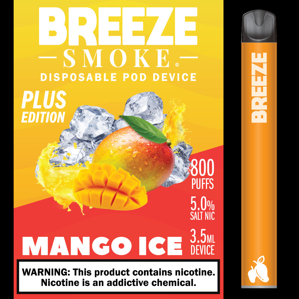 BREEZE PLUS DISPOSABLE 5% 800 PUFFS BREEZE PLUS DISPOSABLE 5% 800 PUFFS
