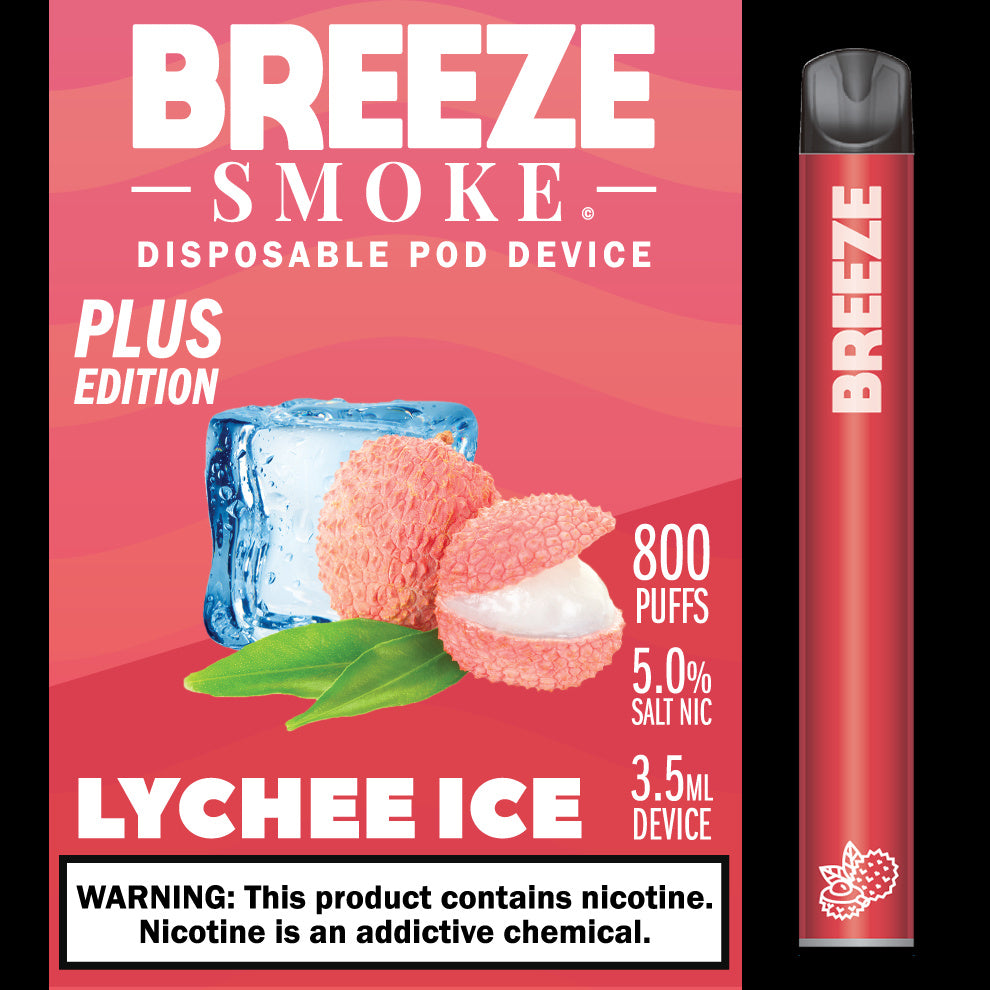 BREEZE PLUS DISPOSABLE 5% 800 PUFFS BREEZE PLUS DISPOSABLE 5% 800 PUFFS