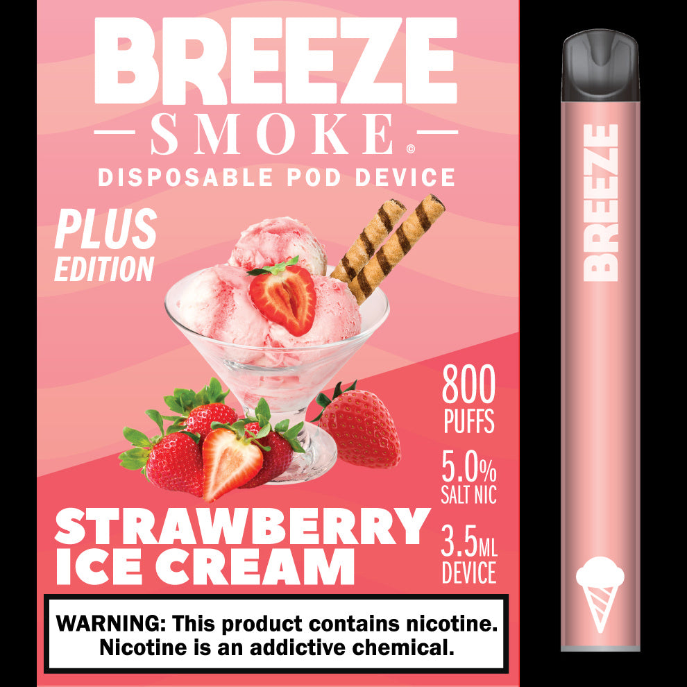 BREEZE PLUS DISPOSABLE 5% 800 PUFFS BREEZE PLUS DISPOSABLE 5% 800 PUFFS